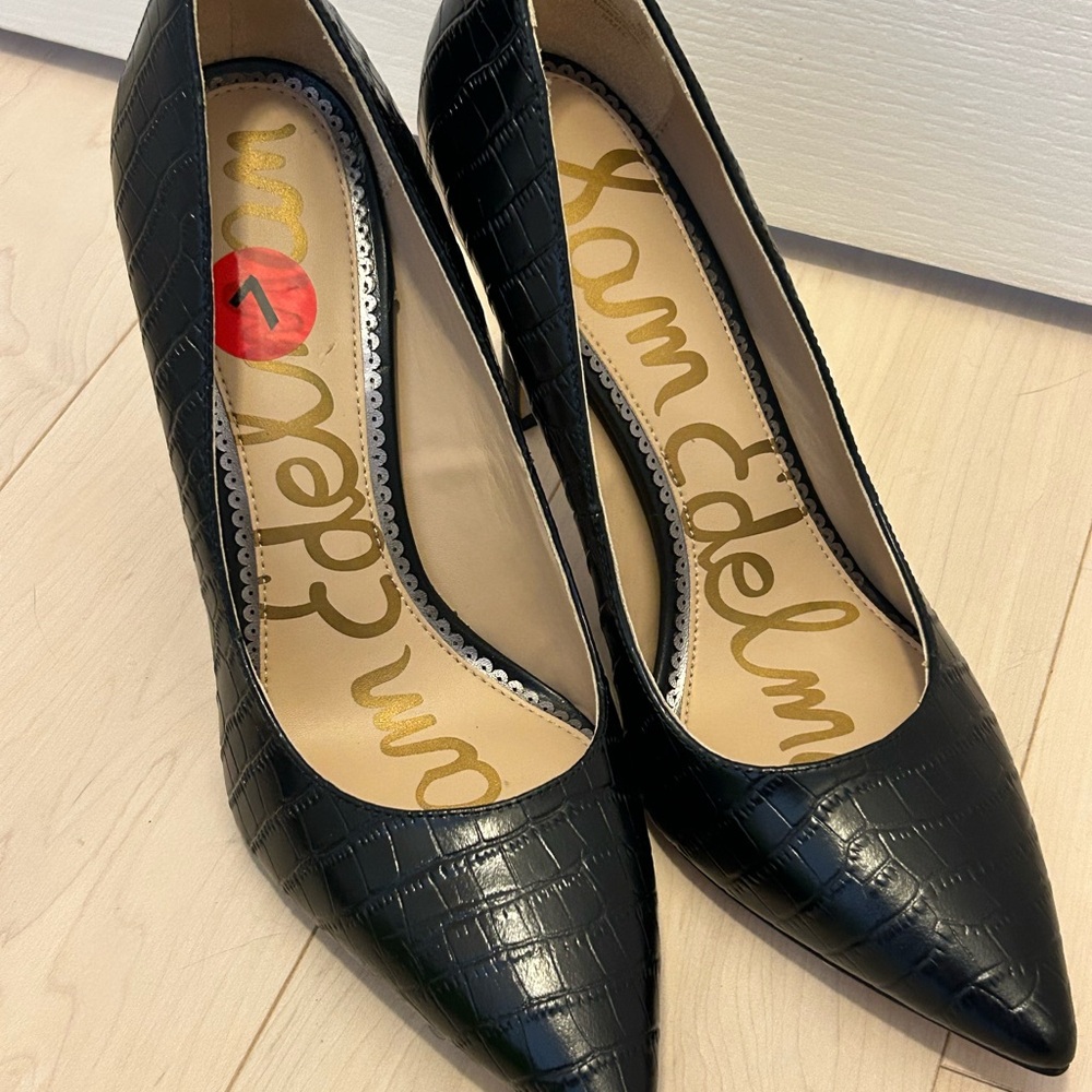 Sam Edelman Black Leather Heels